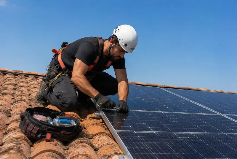 Maintenance et monitoring de panneaux solaires à Serdinya